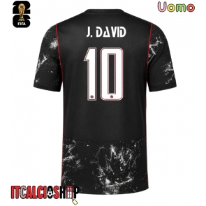 Canada Jonathan David #10 Seconda Maglia Mondiali 2026 Manica Corta Canada Jonathan David #10 Seconda Maglia Mondiali 2026 Manica Corta